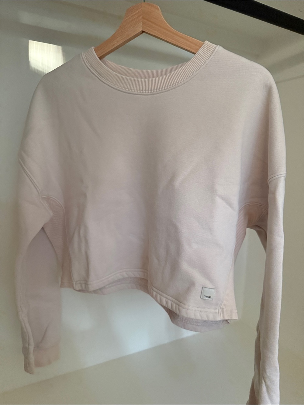 Vuori Cropped Crewneck Sweatshirt - beige